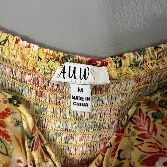 AUW Floral Yellow Maxi Dress - Picture 7 of 8